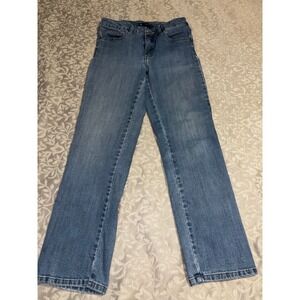 Lee Classic Fit Straight Leg Jeans Womens 29x27 Medium Wash Denim Mid Rise (E30)